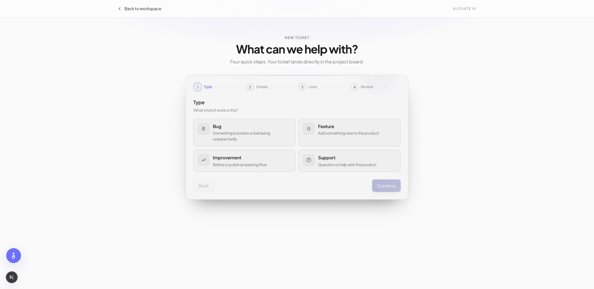 Alovate Workspace